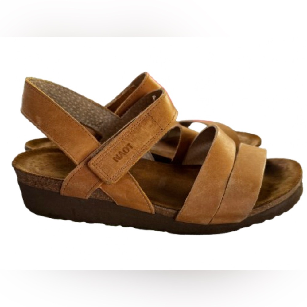 Naot Kayla Tan Wedge Sandals